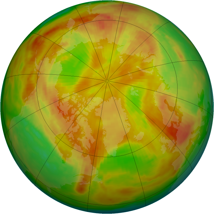 Arctic ozone map for 16 May 1987